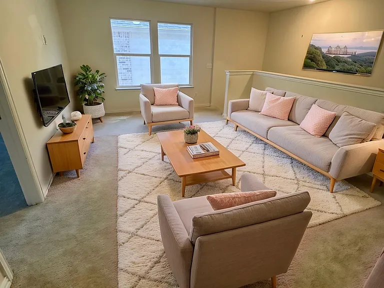 Den/living room area at top of statirs.