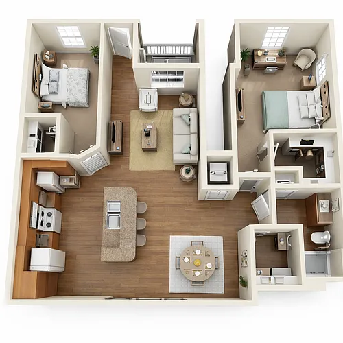 Floor plan Dome 2x2