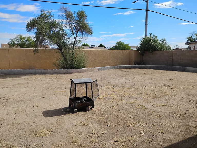 Middle of the backyard