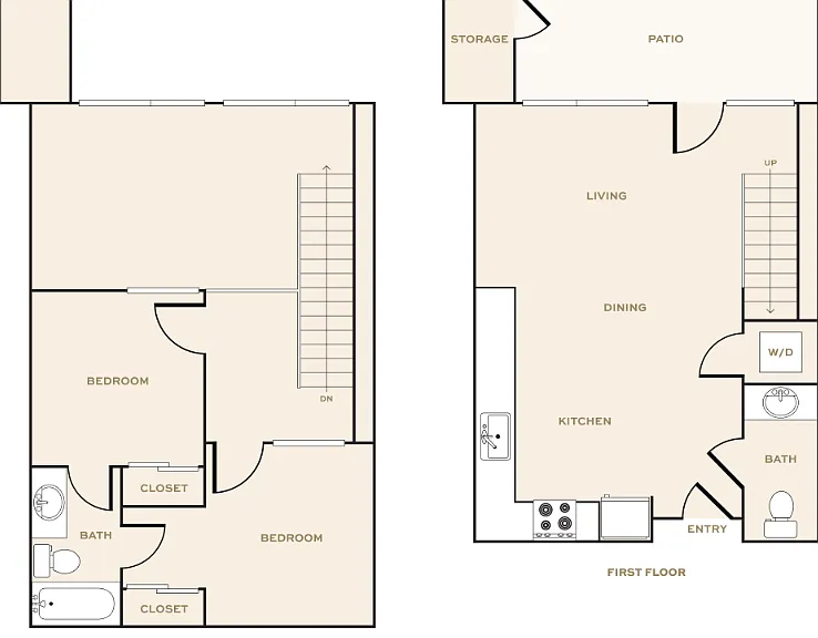 The Hans Townhome Floorplan Diagram