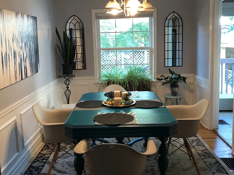 Dining room on the main floor off of the kitchen.