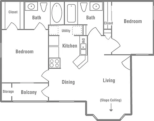 Floor plan B2 Premium Renovated