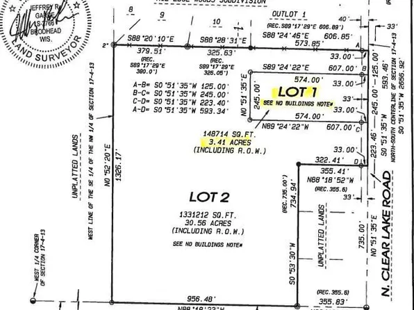 Lot 1 North Clear Lake Road #1, Milton, WI 53563