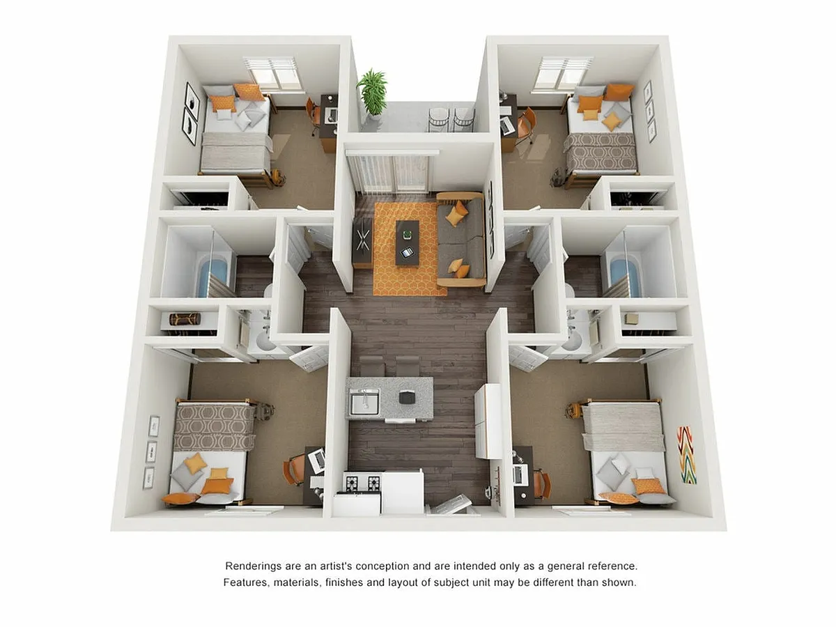 Floor plan 4X2