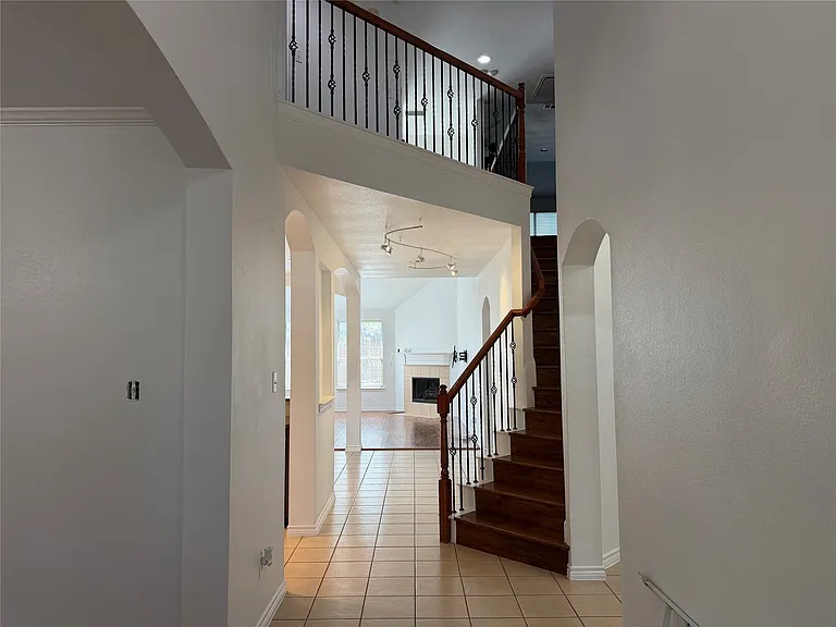 View from the front door to the 2 story living room.