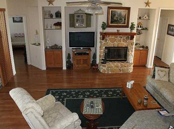 Greatroom w/ Wood-Burning Fireplace & Alcoves - MUCH bigger than it looks!