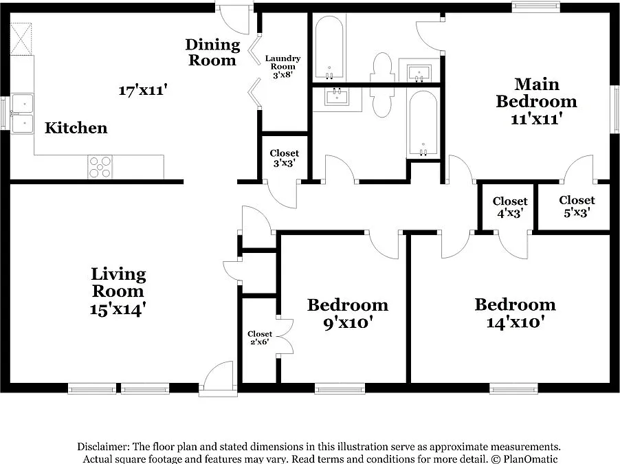 3 bed, 2.0 bath, 1118 sqft, $1,590 — Photo 2