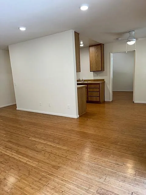 Looking towards kitchen and den (often used as 2nd bedroom/office)