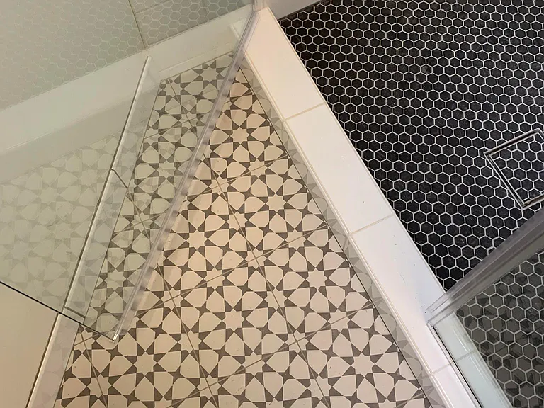 new tile and glass shower
