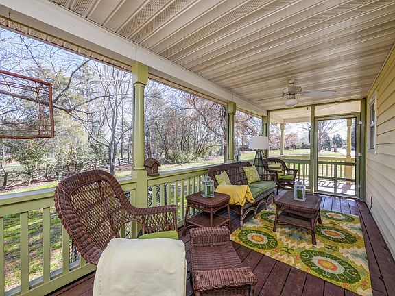 Serene screened in porch.