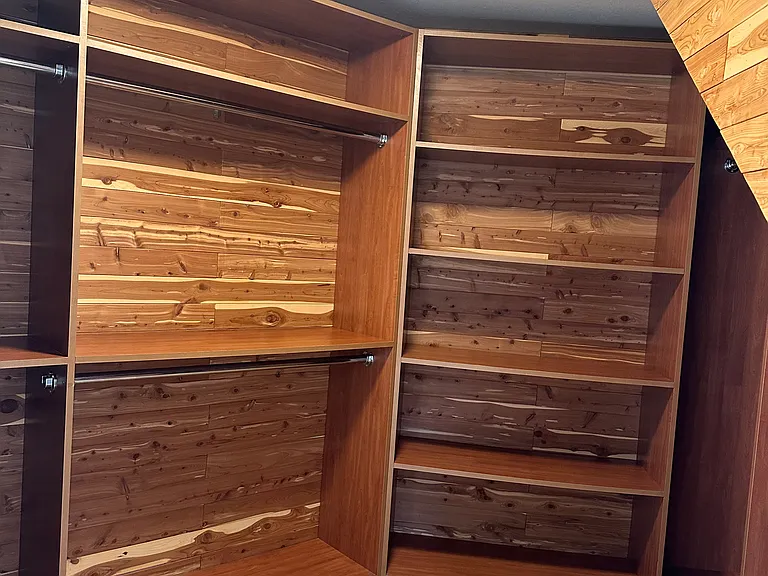Primary cedar walk-in closet