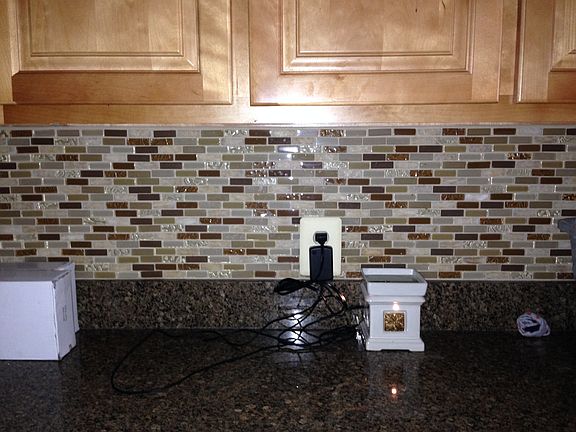 beautiful glass backsplash