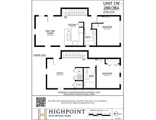 Floor plan 2 Bed 2 Bath