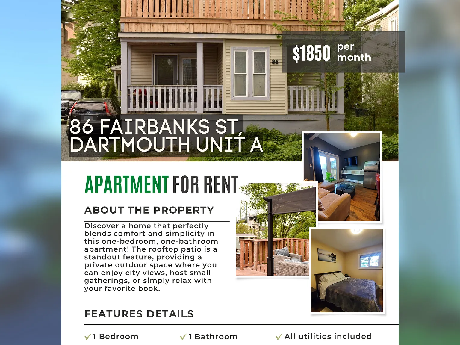 1 bed, 550 sqft, $1,850 — Photo 2