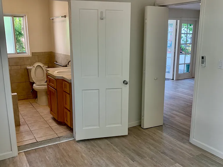 Full bath off bedroom.