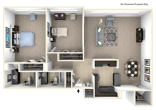 Floor plan 2Bedroom 2Bathroom