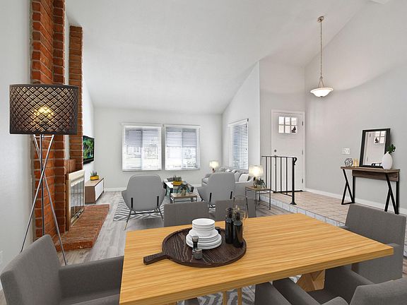 Staged living room & dining room