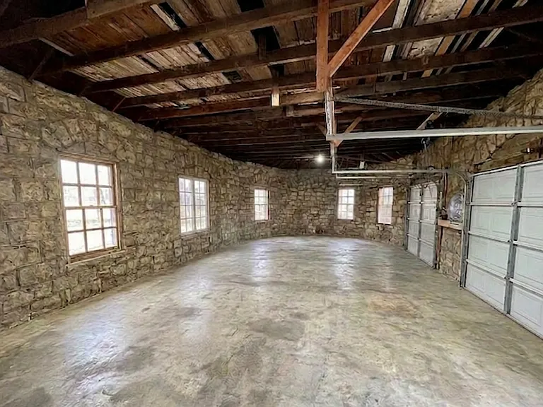 Interior of the stone outbuilding.