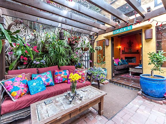 Outdoor patio area that opens to den area