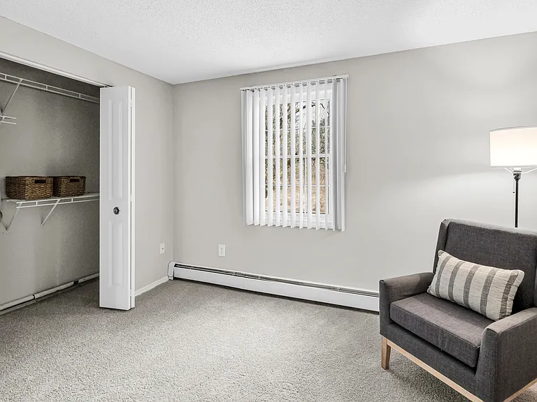 Delight in plush-carpeted, spacious bedrooms with closets featuring built-in organizers.