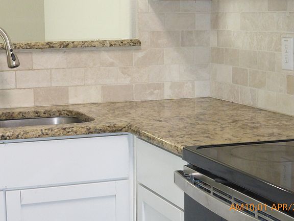 Granite countertops in kitchen