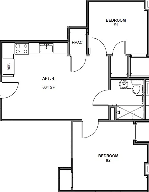 2 bed, 664 sqft, $2,390 — Photo 2