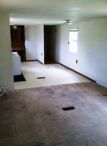 living room into kitchen area