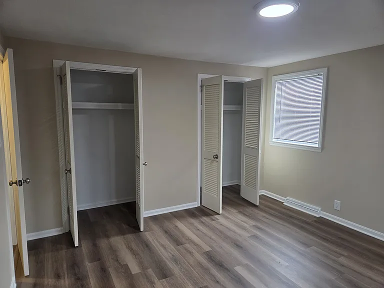 Two closets in the bedroom