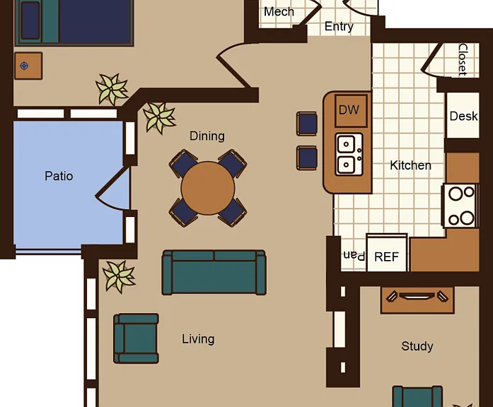 C2 floor plan Promenade Place