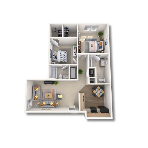 Floor plan 2ARB (Black Appliances)