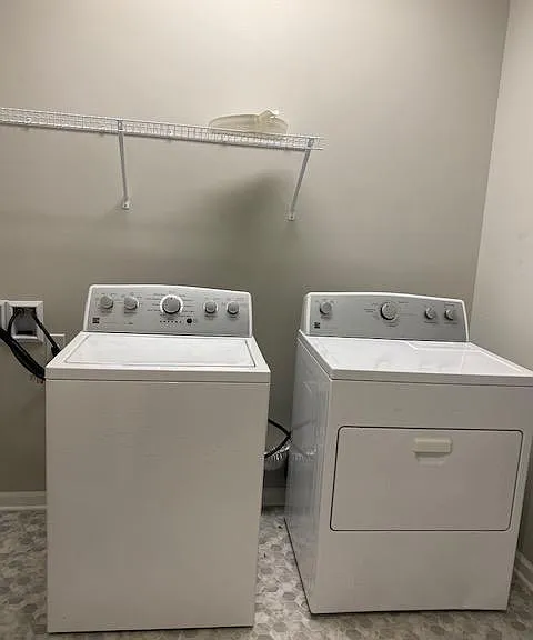 Clothes washer and dryer main floor.