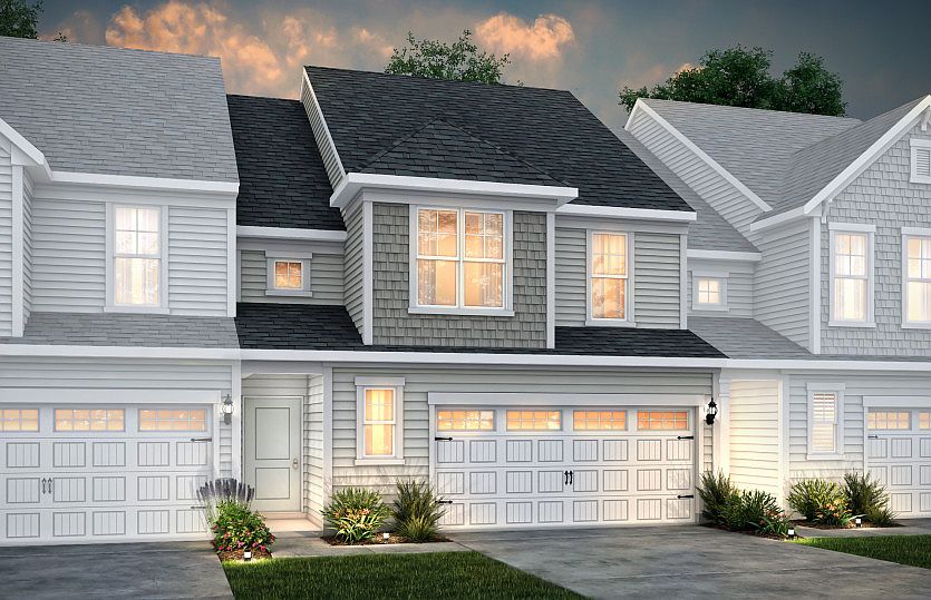 Palomino Exterior 5 features siding, shakes, covered front door and 2-car front load garage