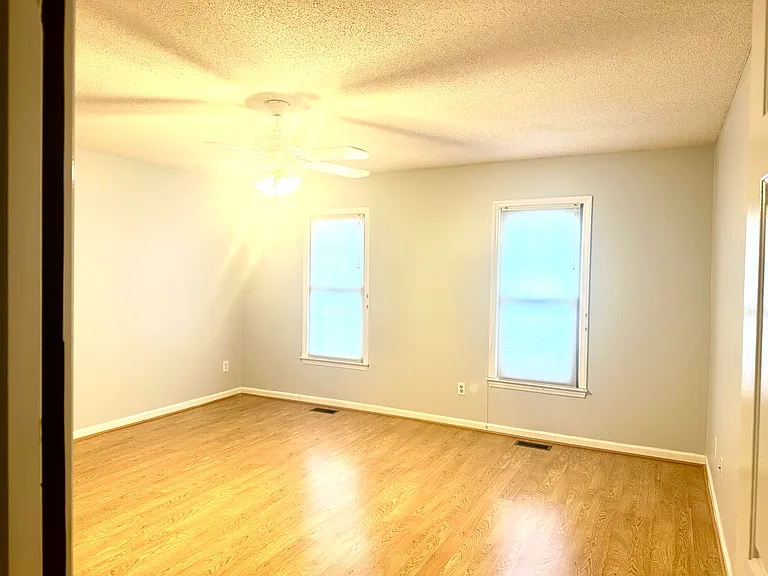 Ample master suite on second floor