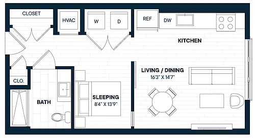 Floor plan Studio-S12a