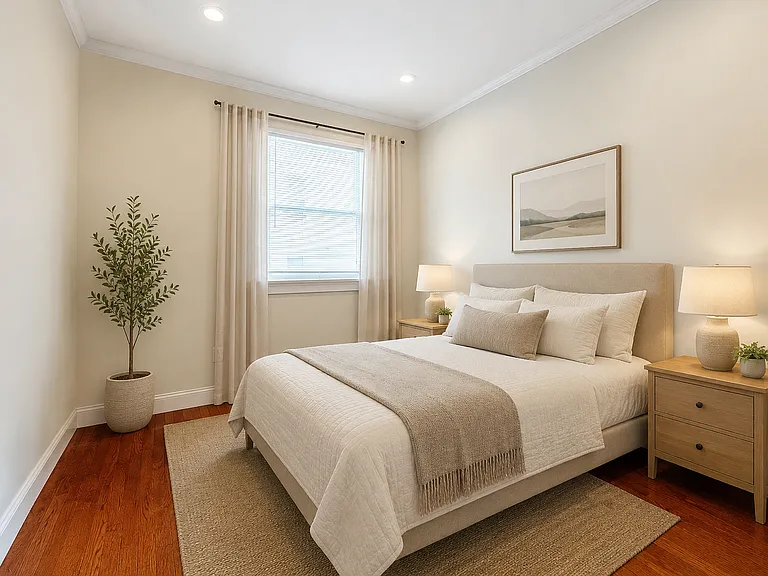 Furnished rendering to demonstrate how room can looked furnished.