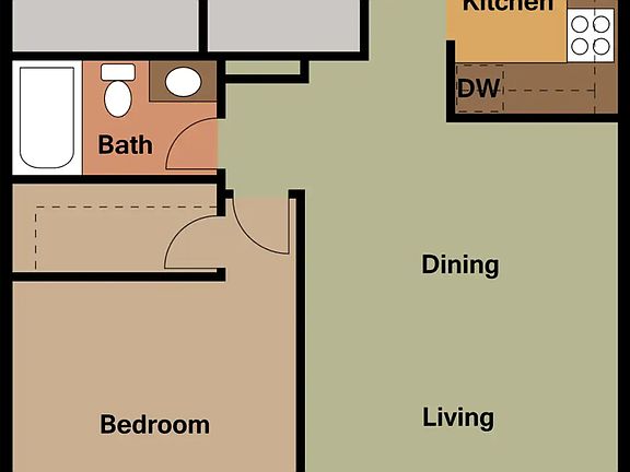 1 Bedroom Floor Pan