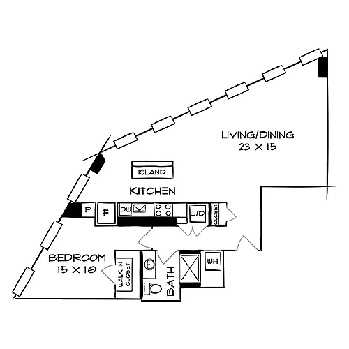 Floor plan Design 1K