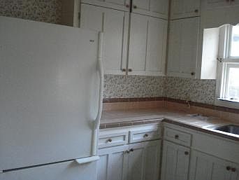 Tile counters ... Over looking beautiful couryard