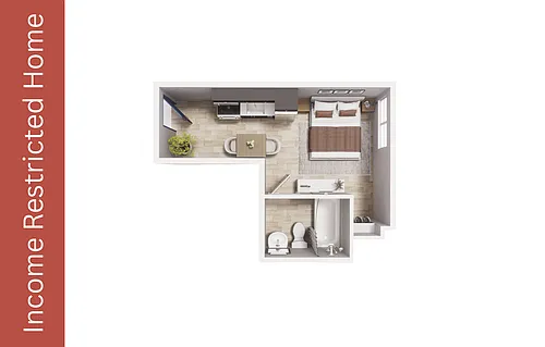 Floor plan Studio - S1 - MFTE - Maude