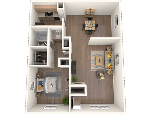 Floor plan 1 Bed 1 Bath