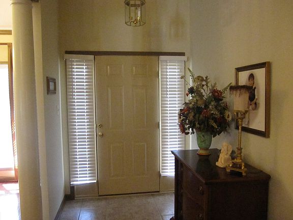 Foyer with tile