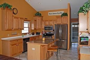 Huge Kitchen with Island and Desk