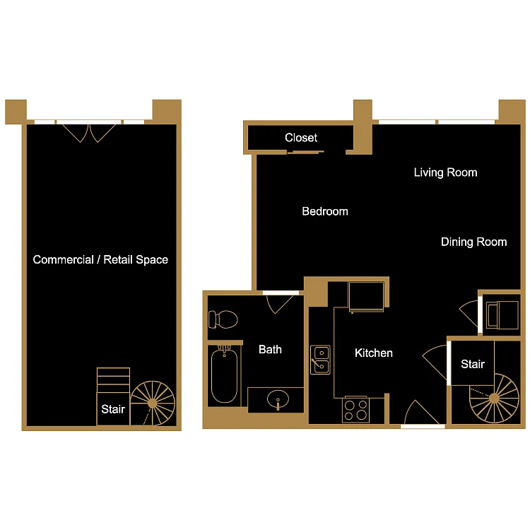 Floor plan Live/Work Loft - L2
