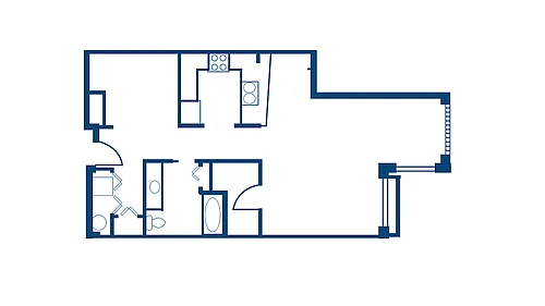 Floor plan Studio + Den