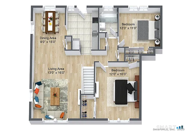Floor plan 2 Beds 1 Bath