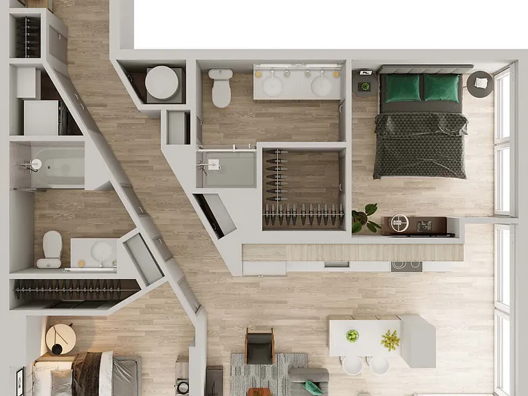 B1 floor plan 400H