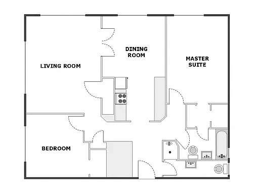 Floor plan 2 Bed / 2 Bath: Type C