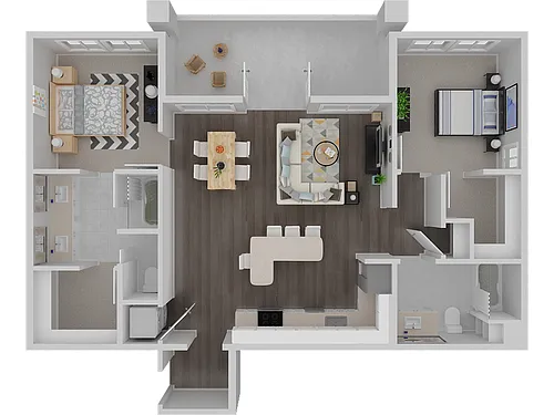 Floor plan 2 Bedroom A