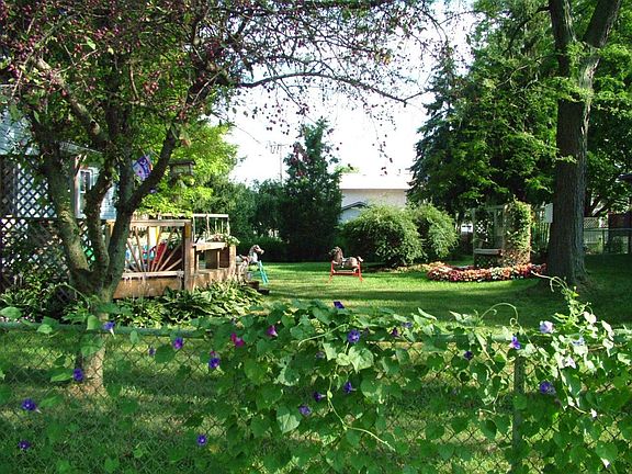 front fence and yard