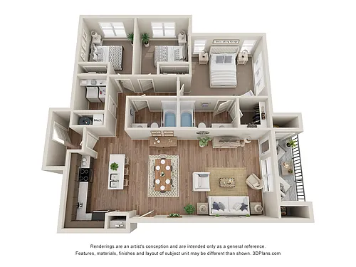 Floor plan 3x2 1st flr w/ Garage